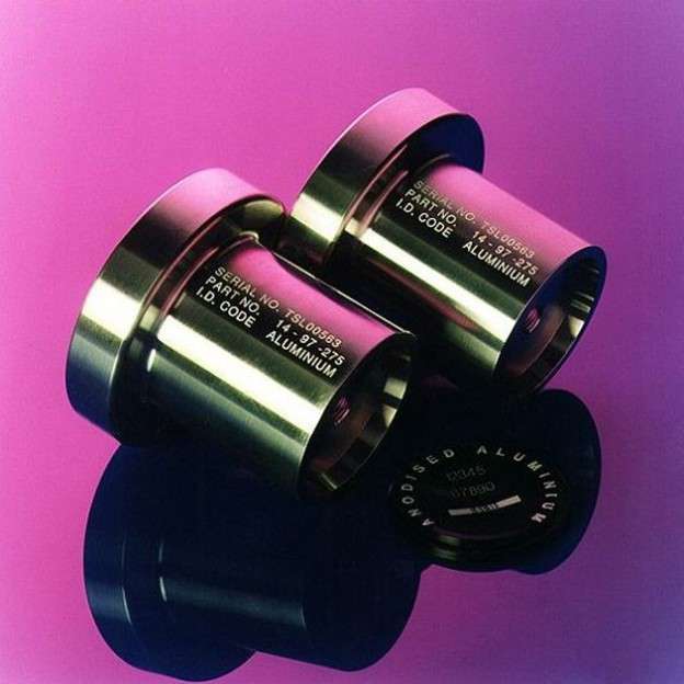 Laser marking curved aluminium parts
