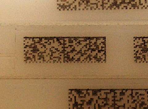 laser marking of plastic carrier frame