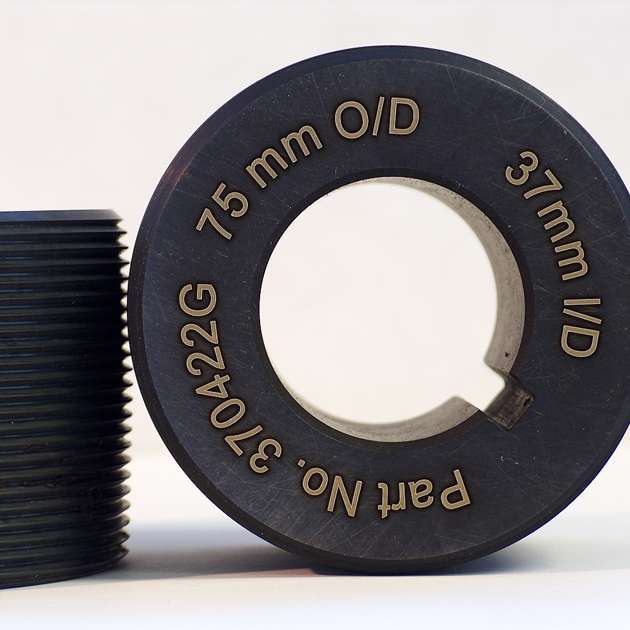 Laser marking of steel threaded coupling