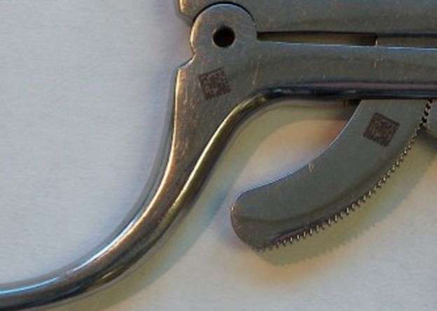 laser marking of medical instrument