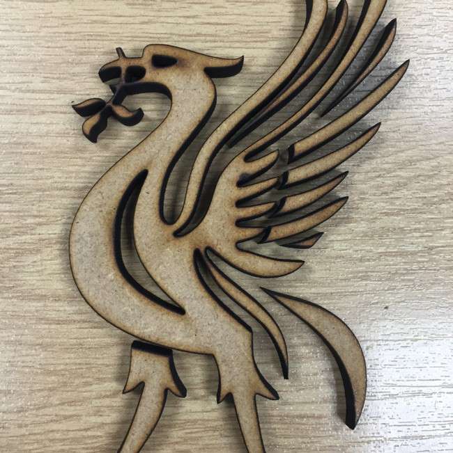 Laser cutting of mdf Liver Bird