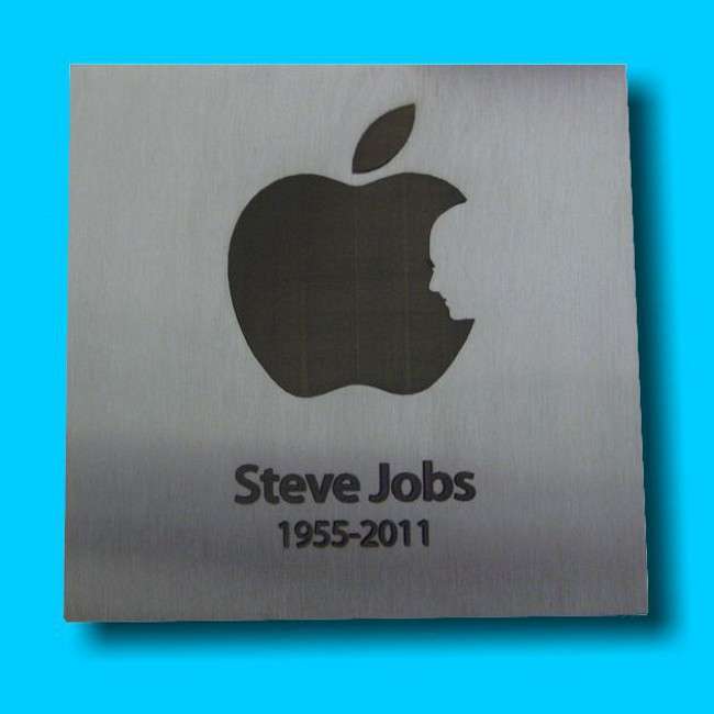 Laser marking of commemorative Plaque