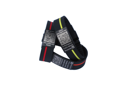 Laser marking of stainless steel ID bracelet