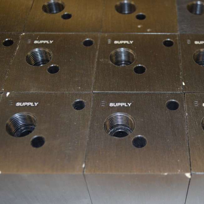 laser marking black anodised aluminium