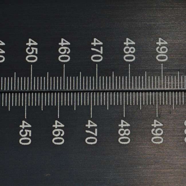 laser engraving anodised aluminium scaling