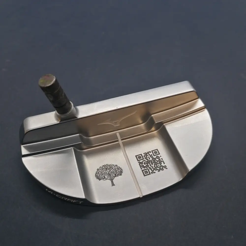 Large putter laser etched