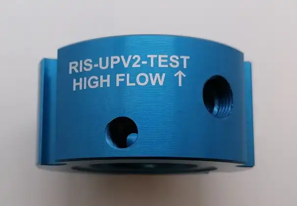 Laser Marking Near Redhill - Blue Anodised Aluminium - Marked