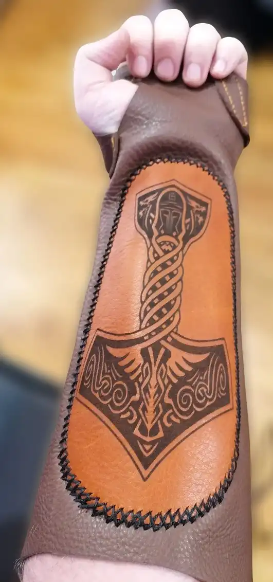 Laser Marking Services Near Crawley -Leather Arm Guard