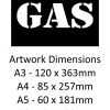Gas Utility Stencil - Mylar A5/A4/A3