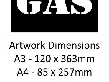 Gas Utility Stencil - Mylar A5/A4/A3
