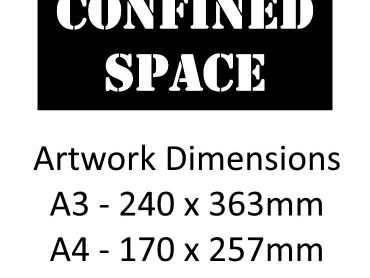 Danger Confined Space Stencil - A5/A4/A3