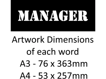 Director Manager Stencil - Reusable Mylar A5/A4/A3