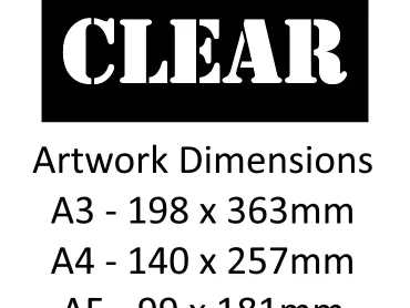 Keep Clear Stencil - Mylar A5/A4/A3