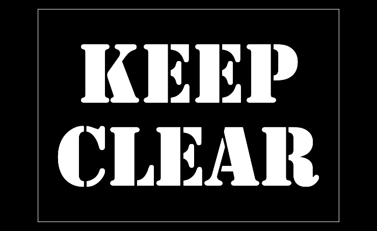 Keep Clear Stencil - Mylar A5/A4/A3 - Image 6
