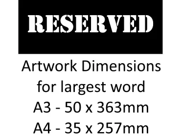 Visitor Reserved Stencil - Mylar A5/A4/A3