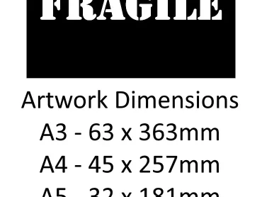 Fragile Stencil - Durable Mylar A5/A4/A3
