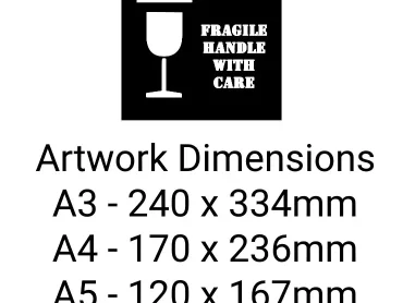 Fragile Handle With Care This Way Up Stencil - Mylar A5/A4/A3