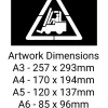Forklift Truck Symbol Stencil - Mylar A5/A4/A3