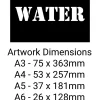 Water Utility Stencil - Mylar A5/A4/A3