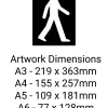 Walking Man Pedestrians Stencil - Mylar A5/A4/A3