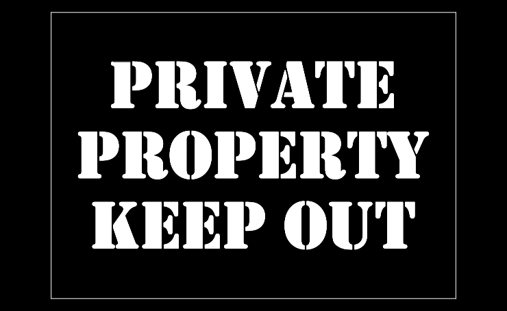 Private Property Keep Out Stencil - Reusable Mylar A5/A4/A3 - Image 6