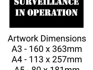 Security Surveillance In Operation Stencil - Mylar A5/A4/A3