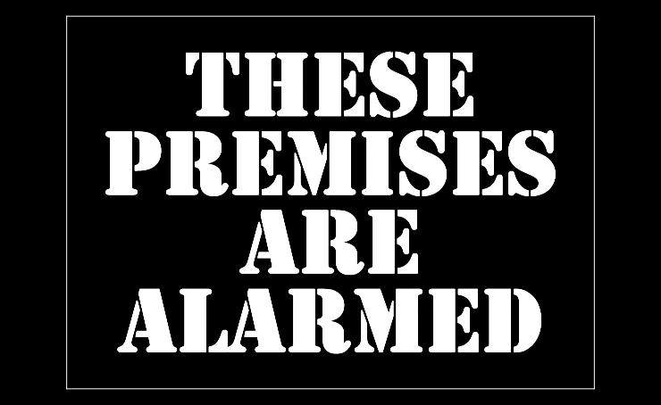 These Premises Are Alarmed Stencil - Mylar A5/A4/A3 - Image 6