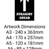 Straight Ahead with Arrow to Top Stencil - Mylar A5/A4/A3