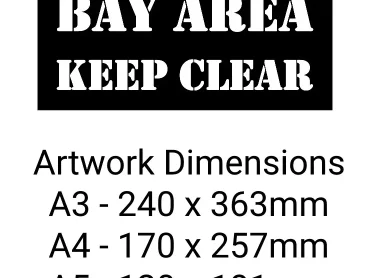 Loading Bay Area Keep Clear Stencil - Mylar A5/A4/A3