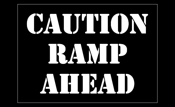 Caution Ramp Ahead Stencil - Mylar A5/A4/A3 - Image 5