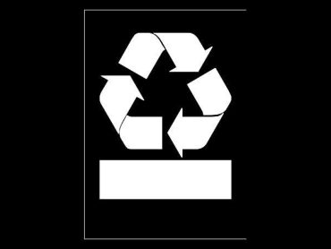 Blank Recycling Stencil - Symbol & Blank Area for Text