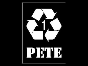 PETE Recycling Stencil - Symbol & Text