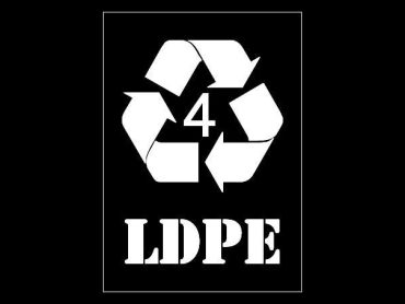 LDPE Recycling Stencil - Symbol & Text