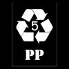 Polypropylene Recycling Stencil (PP)- Symbol & Text