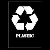 Plastic Recycling Stencil - Symbol & Text