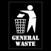 General Waste Stencil - Symbol & Text