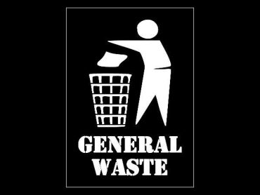 General Waste Stencil - Symbol & Text
