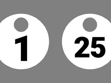 Laser Engraved Valve Tags - Numbered 1-25