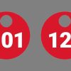 Laser Etched Valve Tags - Numbered 101-125
