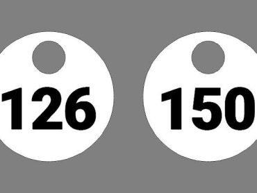 Laser Etched Valve Tags - Numbered 126-150