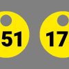 Laser Etched Valve Tags - Numbered 151-175